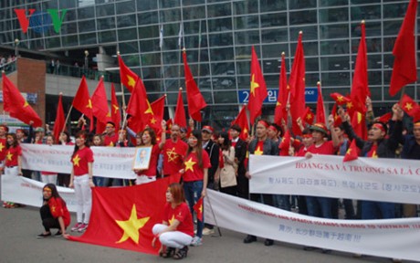 Вьетнамцы в Южной Корее провели акцию протеста против действий Китая - ảnh 1